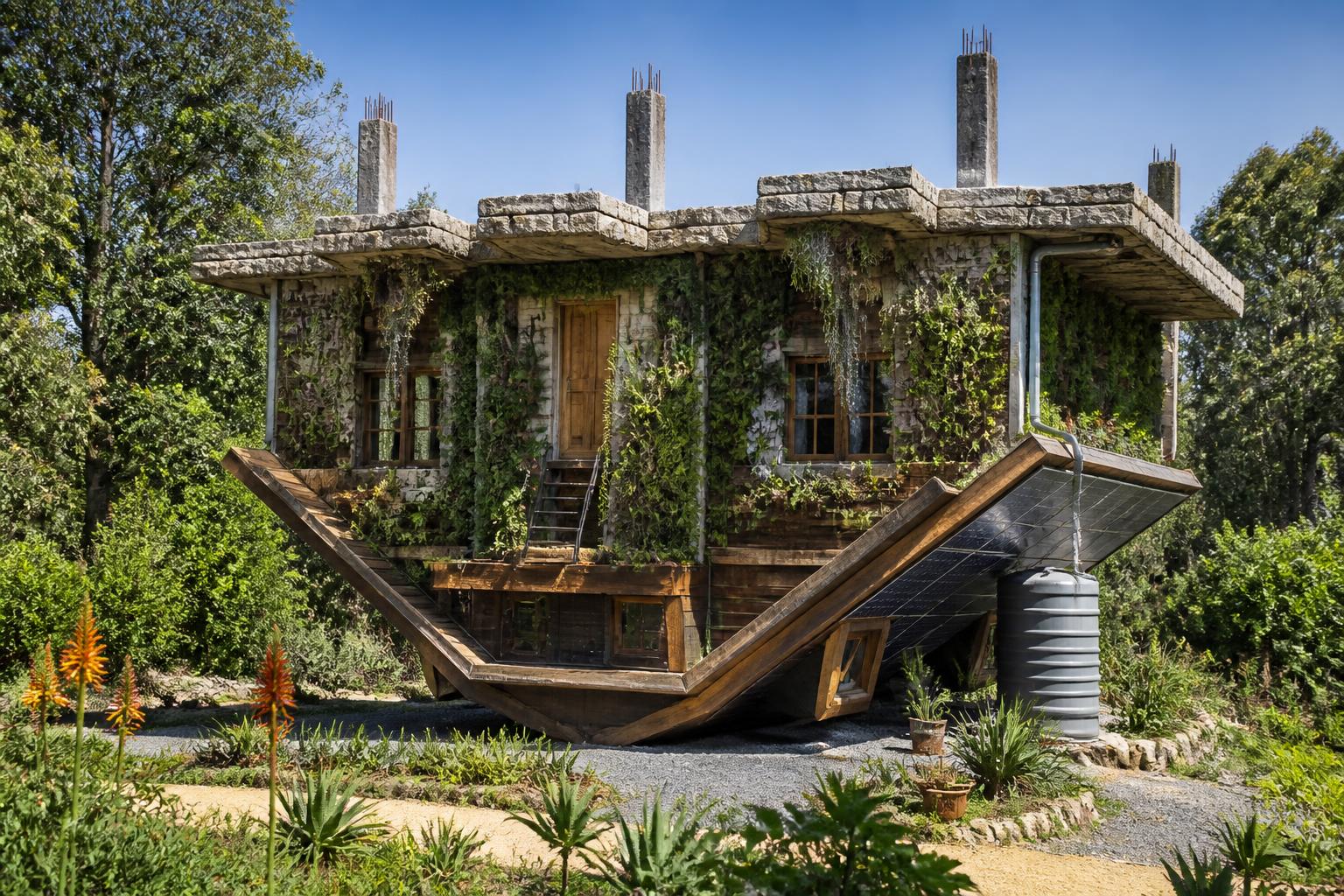 explorez les défis uniques de construire une maison à l'envers tout en adoptant des pratiques respectueuses de l'environnement pour un habitat innovant et durable.
