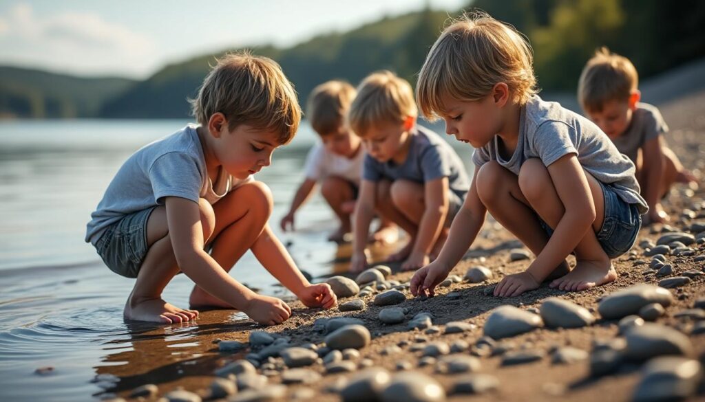 découvrez comment les jeux avec des cailloux offrent aux enfants d'aujourd'hui une expérience ludique, simple et créative, favorisant l'imagination, la motricité et le lien avec la nature.